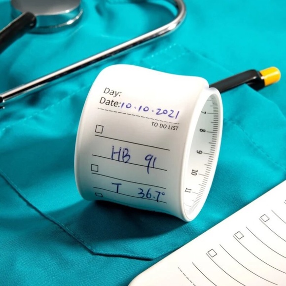 Nurse Silicone Bracelet | Erasable Notes for Vital Signs | Nurse Accessories - Picture 2 of 3